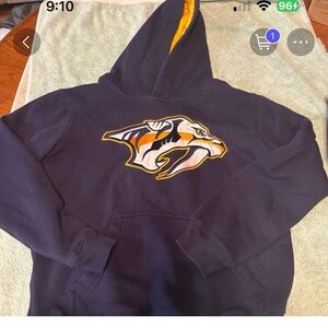 Kids Navy Blue Hoodie with Bold Graphic